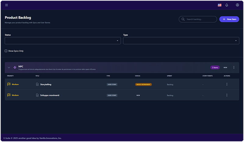 E-Suite Agile Project Management